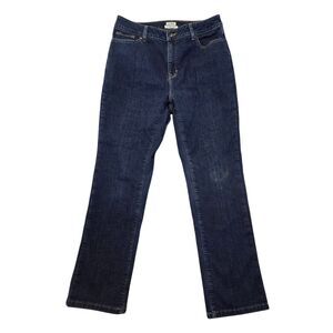 LL Bean Womens Blue Jeans 12 Fleece Lined Classic Fit High Rise Mom‎ Workwear